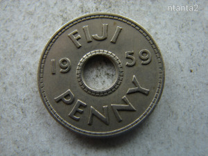 FIJI 1 PENNY, 1959. 1 DB.
