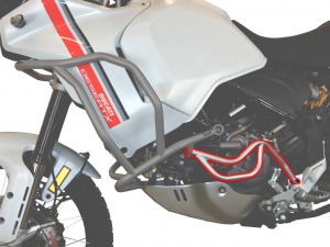 Bukócső HEED - Ducati DesertX - vízszivattyú védelem, ezüst
