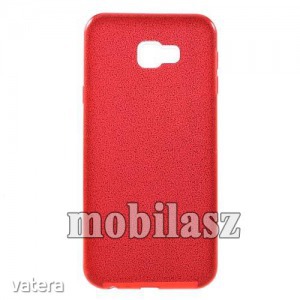 Samsung SM-J415F Galaxy J4+, Műanyag védőtok, Kivehető csillámos réteg, szilikon burkolat, Piros