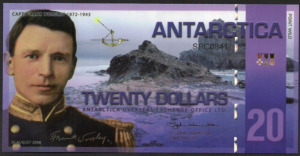 Antarctica 20 dollár polymer UNC 2008