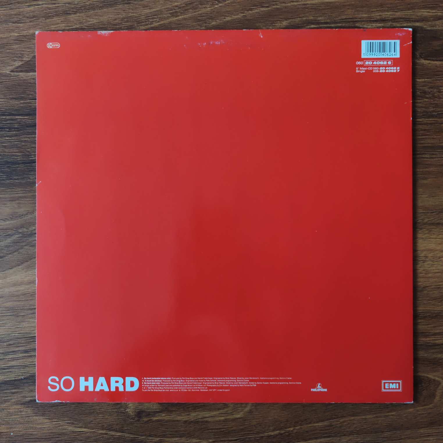 Pet Shop Boys / So Hard 060-20 4062 6
