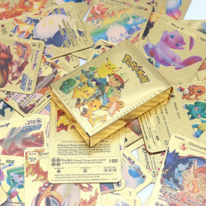 Pokémon arany színű plexi kártya 55db