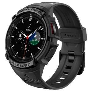 SPIGEN Rugged Armor PRO tok SAMSUNG Galaxy Watch 6 Classic (43MM) matt fekete készülékhez