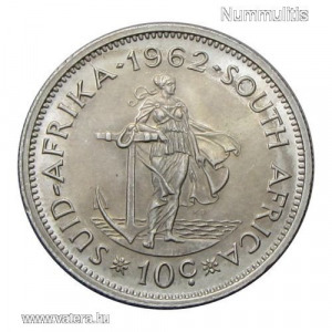Dél-afrikai Köztársaság 1962 10 cent