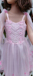 Koszorúslány ruha,alkalmi báli ruha,hercegnő és királylány jelmezhez ruha 122 cm 4-6 évesre rózsas