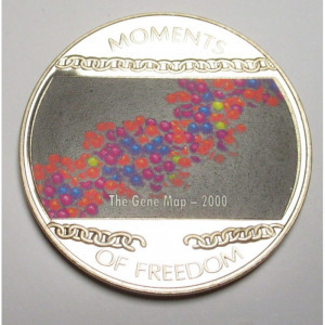 Libéria, 10 dollars 2004 PP - A szabadság pillanatai - Géntérkép - 2000 UNC