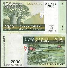 Madagaszkár 2000 Ariary bankjegy (UNC) 2008/9
