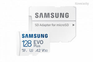 Samsung 128GB microSDXC EVO Plus Class10 U3 A2 V30 + adapterrel MB-MC128KA/EU