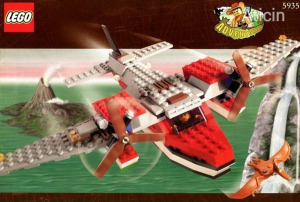 Lego Adventurers 5935 Island Hopper - ősállatok szigete. Pteranodon dinoszaurusz és kutató repülőgép