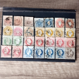 1850 -től-1867-ig 28db bélyegzet  bélyeg magas kat ár