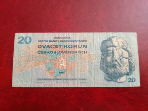 20 korun 1970 Csehszlovákia