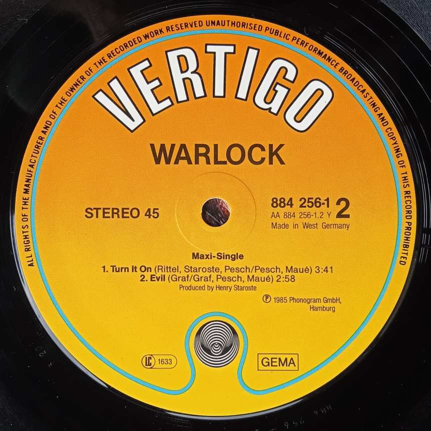 Warlock - You Hurt My Soul Maxi LP 1985 Heavy Metal