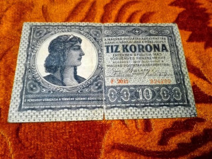 1919 -es 10 Korona bankó augusztusi Ritkább!!!! (L2163)