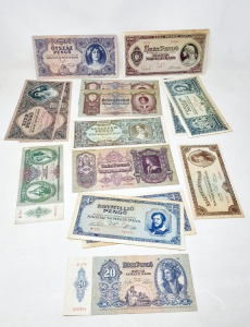 15 darab pengő papírpénz régi pénz vegyes állapotban nem szakadtak nem hiányosak 1FT NMÁ