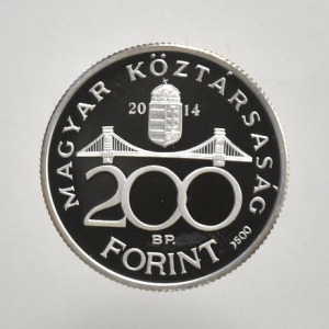 2014  ezüst  200 Forint  piefort  ÁPV UP veret  PP  -DK13