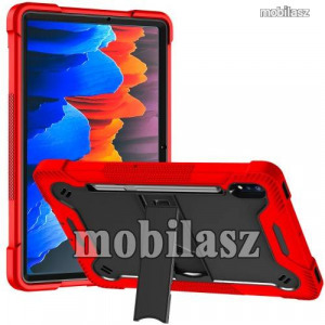 SAMSUNG Galaxy Tab S8, Tab S7, Tablet tok, Erősített, Kitámasztható, Piros