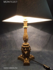 Antik empire figurális bronz asztali lámpa!  Mitológiai alakokkal díszített restaurált lámpa! RITKA