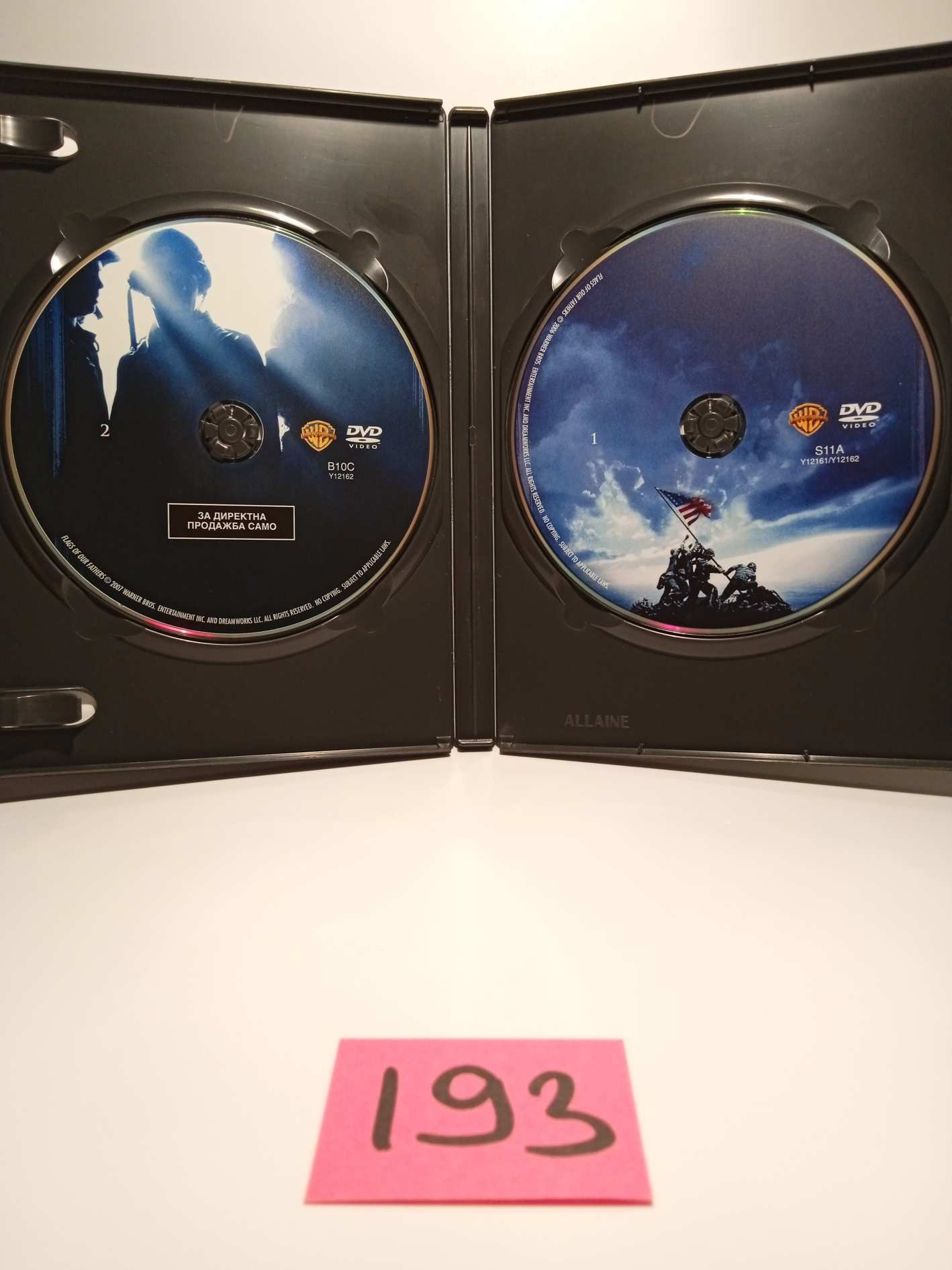 Újszerű DVD 193 Dicsőség zászlaja -Duplalemezes- Ryan Phillippe, Jesse Bradford, Adam Beach