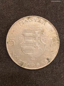 Kossuth Ezüst 5 Forint 1947