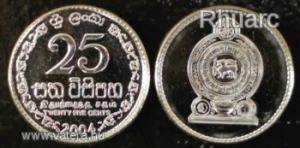 Sri Lanka 25 cent 2004 UNC