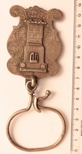 Erdély 1826 házmesterkulcs, mesterjegy - kályhás céhhez köthető tárgy (60.63 g)
