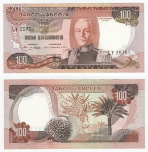 Angola 100 Escudos bankjegy (UNC) 1972