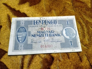 1938 -as ropogós 1 Pengő bankó Ritka !!! (L2291)