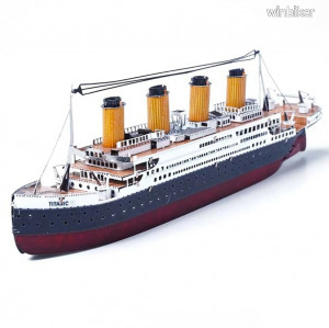 3D Metal SZÍNES COLOR RMS TITANIC hajó lézervágott acél makettező szett modell makett PUZZLE 1FT