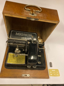 Antik AEG MIGNON írógép ritkaság - pazar állapotban!