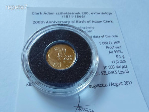 2011 Clark Ádám mini arany 5000 forint UNC