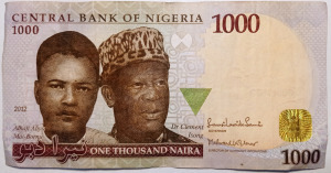 Nigéria 1000 naira 2012 2.