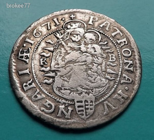 1671 - KB - VI Krajcár RITKA / I.Lipót /  ezüst !!