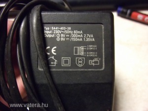 Netzteil SA41-403-3B 9V 150mA 300mA adapter táp
