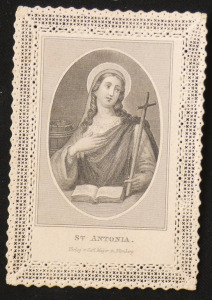 St. Antonia csipkés szentkép