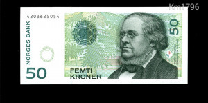 Norvégia Norge Norway 50 korona kroner 2000 - Pick 46b - UNC, banktiszta