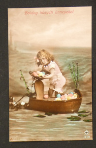 Húsvéti képeslap csónakkal