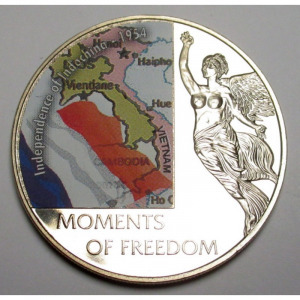 Libéria, 10 dollars 2006 PP - A szabadság pillanatai - Indokínai-félsziget felszabadulása - 1954 UNC