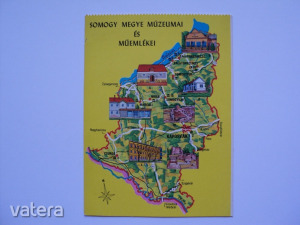 Térképes képeslap: Somogy megye múzeumai és műemlékei, Múzeumbelépő