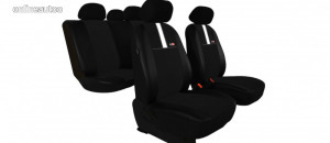 CHEVROLET Evanda Univerzális Üléshuzat GT8 prémium Alcantara és Eco bőr kombináció fekete fehér s...