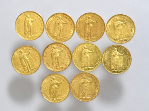 Ferenc József  arany 10 korona csomag (10 db)    (PAP184)