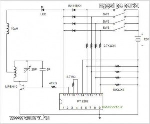 PT2262 DIP18 PTC Encoder IC