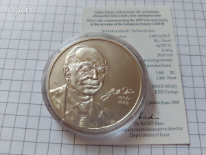 2000. Gábor Dénes ezüst 3000 forint UNC.