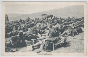 KuK katonák, pihenő legénység, magyar kiadás, 1915 (T)
