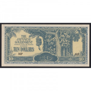 Malajzia, 10 dollars 1942 aUNC