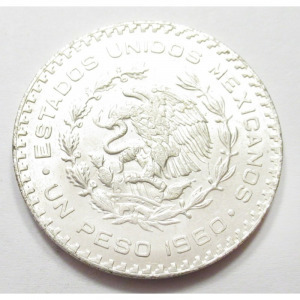 Mexikó, 1 peso 1960 aUNC+, 16g100