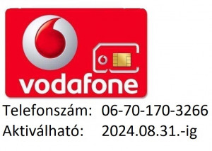 ÚJ!!! Vodafone-os normál-micro-nano SIM kártya Új !!! TUTI100 csomagban!