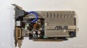 64 MB Asus EN7500LE Geforce 7500 VGA/DVI/TV PCle Graphics Videó kártya HIBÁS!
