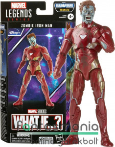 - 16cm-es Marvel Legends figura What If - Zombie Iron-Man / Zombi Vasember figura sugárnyalábokkal-a