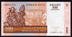 Madagaszkár 500 ariary UNC 2004
