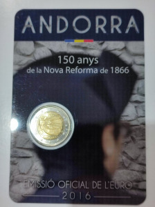 Andorra 2016 - 150 eves az Uj Reform 1866 BU tüköveret.